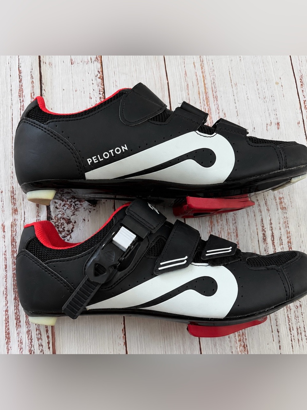 Peloton Black Cycling Spin Bike Shoes W/ Cleats Size EU 41 US Men 8 Women 10 - Picture 5 of 5